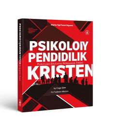 A striking book cover design for a Christian educational psychology textbook intended for higher education, featuring a bold color scheme of red and black