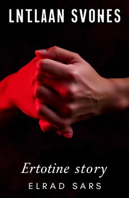 An abstract cover for an erotic story, featuring intertwined hands that symbolize dominance and submission