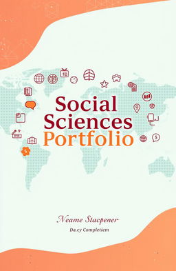 A cover page for a social sciences portfolio, featuring an artistic and professional design