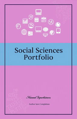 A cover page for a social sciences portfolio, featuring an artistic and professional design