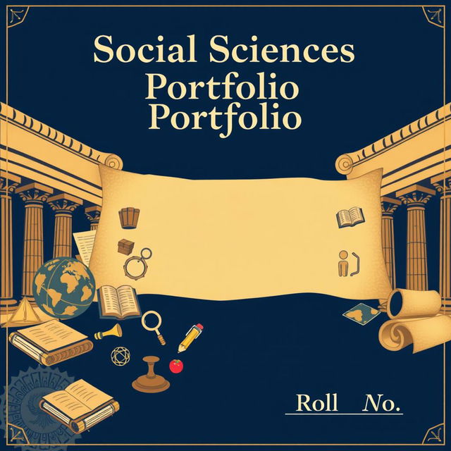 Create a captivating cover page for a Social Sciences portfolio