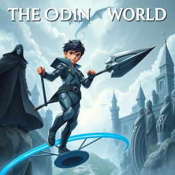 A captivating novel cover titled **The Coding World** featuring a 15-year-old boy with a mature appearance