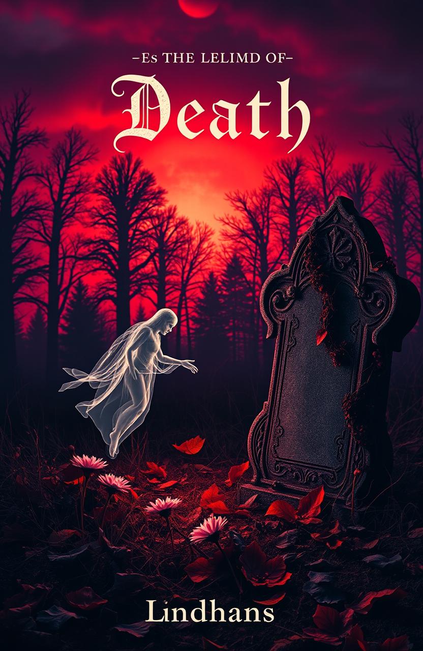 A captivating English cover page centered around the theme of death