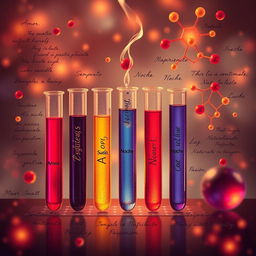 An imaginative scene blending the themes of chemistry and poetry
