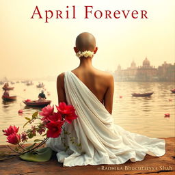 A rectangular book cover titled 'April Forever' by author Radhika Bhattacharyya Shah