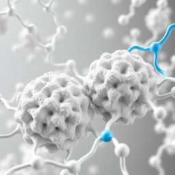 A detailed scientific illustration of porous bipyramidic particles, showcasing their unique geometric structure