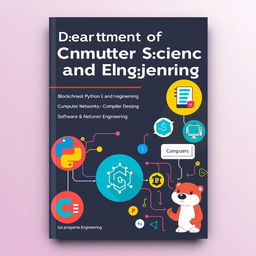 A professional and visually appealing cover design for a Department of Computer Science and Engineering