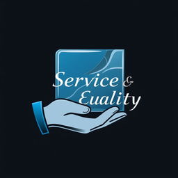 A sleek and modern icon representing service and quality for a tile sales business