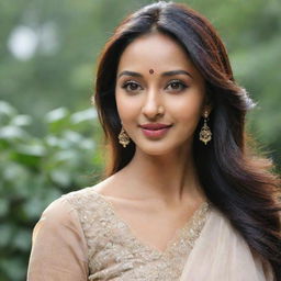 Generate a high resolution, professional image of Srinidhi Shetty, the notable Indian model and actress, characterized by her elegance and exquisite beauty.