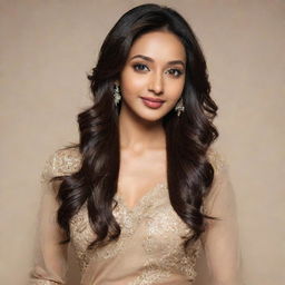 Generate a high resolution, professional image of Srinidhi Shetty, the notable Indian model and actress, characterized by her elegance and exquisite beauty.