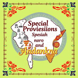 a drawable book cover illustrating the special provisions for Assam and Andhra Pradesh as per the Indian Constitution