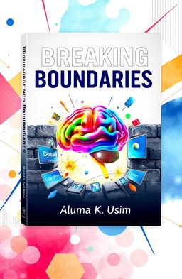 An ebook cover design featuring a visually striking representation of a human brain breaking through barriers