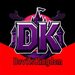 A logo design for a Minecraft server named 'DevilsKingdom'