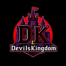 A logo design for a Minecraft server named 'DevilsKingdom'