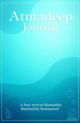 A study cover design for the 'Atmadeep Journal', featuring the title prominently at the top in elegant, serif font