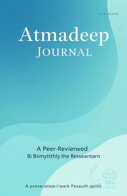 A study cover design for the 'Atmadeep Journal', featuring the title prominently at the top in elegant, serif font