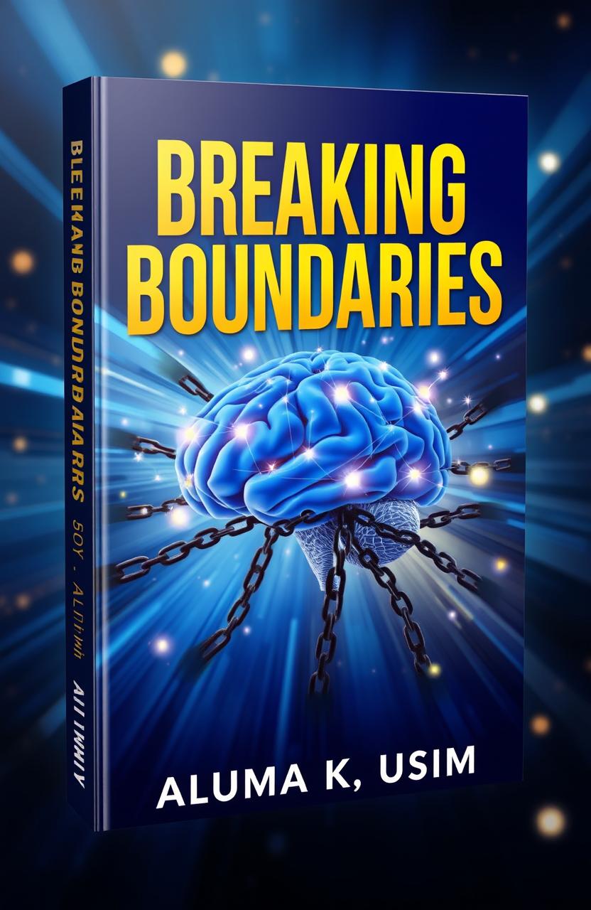 A 3D ebook cover titled 'Breaking Boundaries' by Aluma K Usim