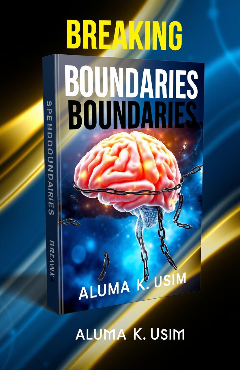 A 3D ebook cover titled 'Breaking Boundaries' by Aluma K Usim