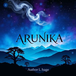 A captivating book cover design featuring the title 'ARUNIKA' in bold, elegant typography