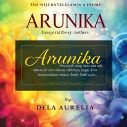 A book cover design for the title "ARUNIKA" by Dela Aurelia and others