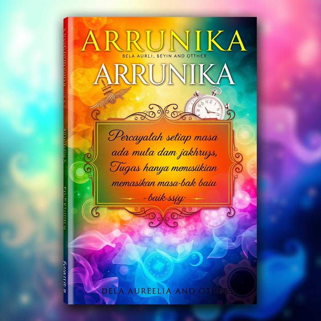 A book cover design for the title "ARUNIKA" by Dela Aurelia and others