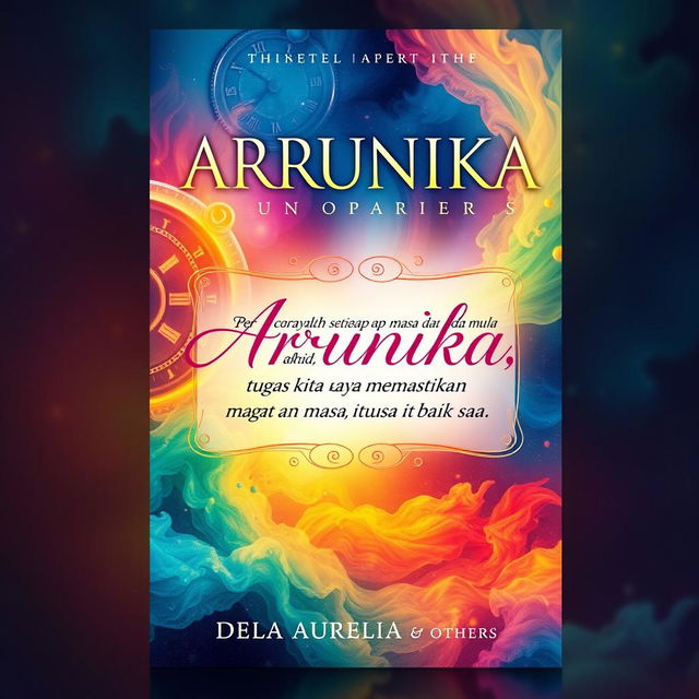 A book cover design for the title "ARUNIKA" by Dela Aurelia and others