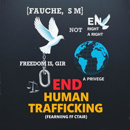 A impactful poster highlighting the importance of fighting human trafficking