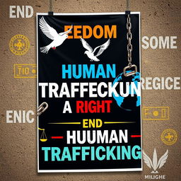 A impactful poster highlighting the importance of fighting human trafficking