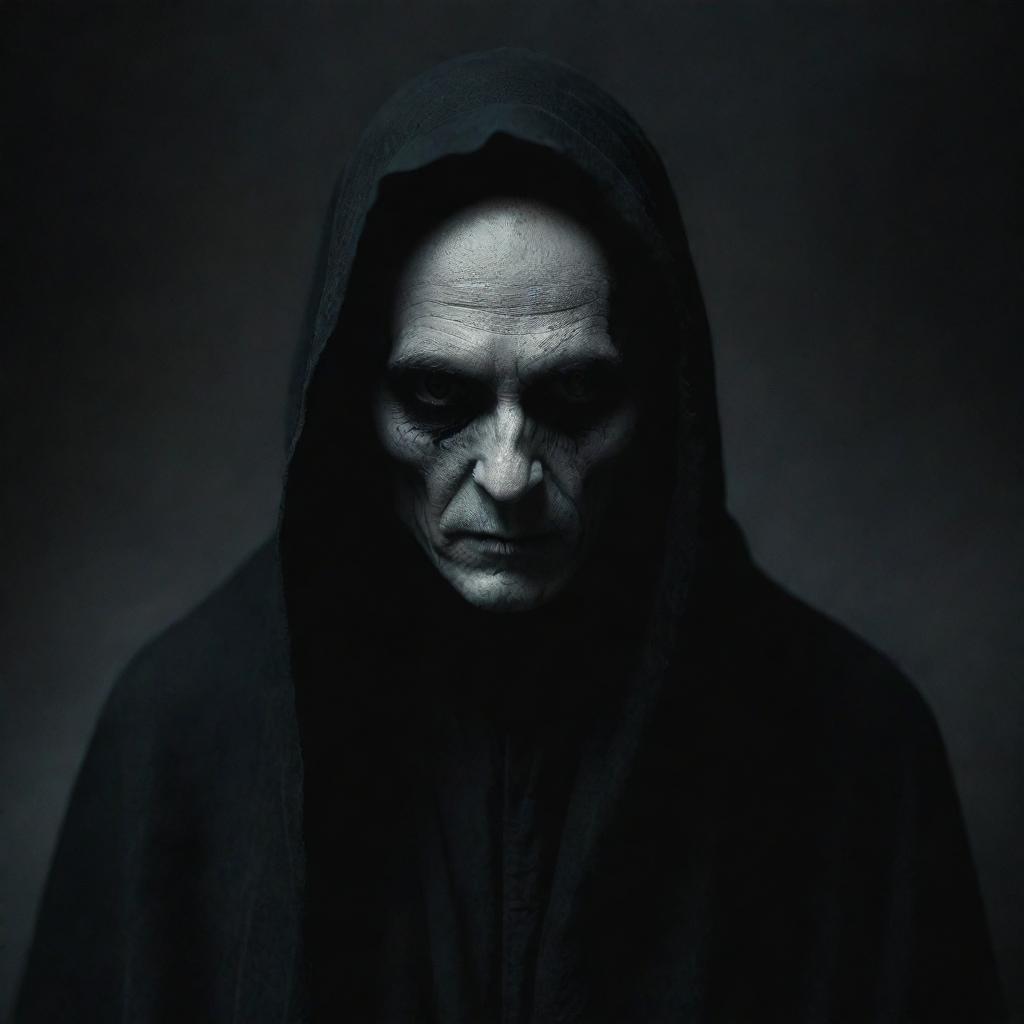 Amons, a mysterious, enigmatic being, portrayed with a dark and moody aesthetic that evokes intrigue and curiosity.