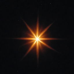 An impressively radiant star, illuminating the dark expanse of the night sky with its intense, warm light.