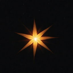 An impressively radiant star, illuminating the dark expanse of the night sky with its intense, warm light.