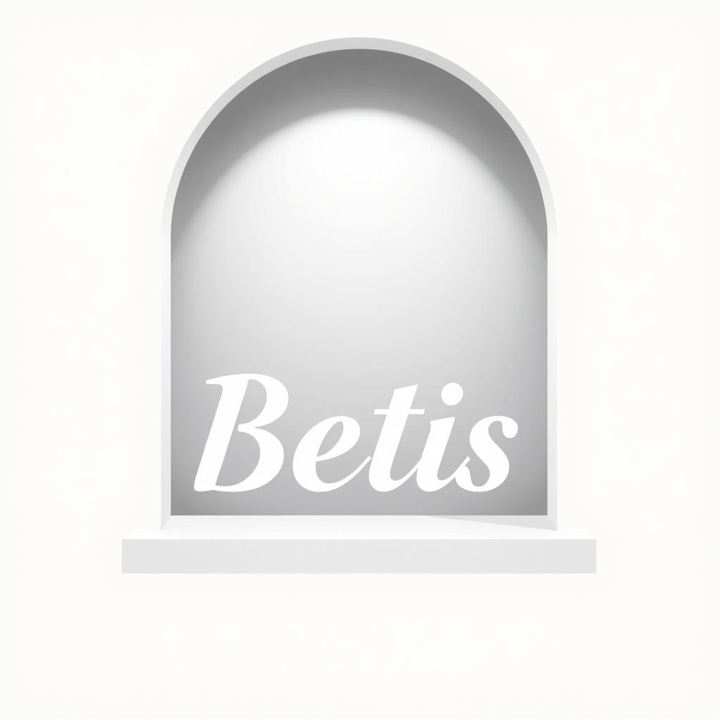 A minimalist poster design depicting a serene niche in a cemetery