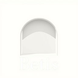 A minimalist poster design depicting a serene niche in a cemetery