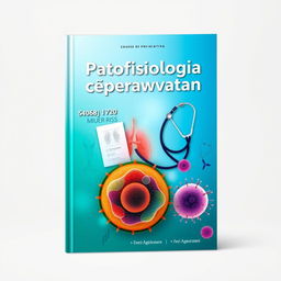 A captivating book cover for 'Patofisiologi dalam Keperawatan' featuring a serene and professional design