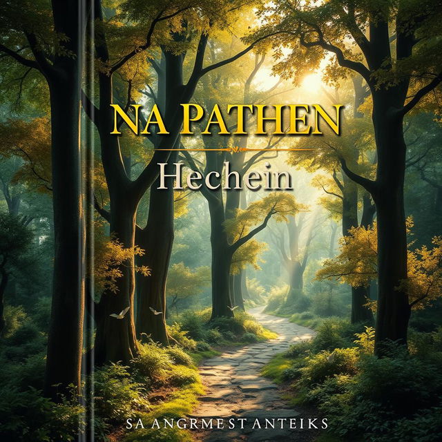 A captivating book cover design for a book titled "Na PATHEN Hechen in"