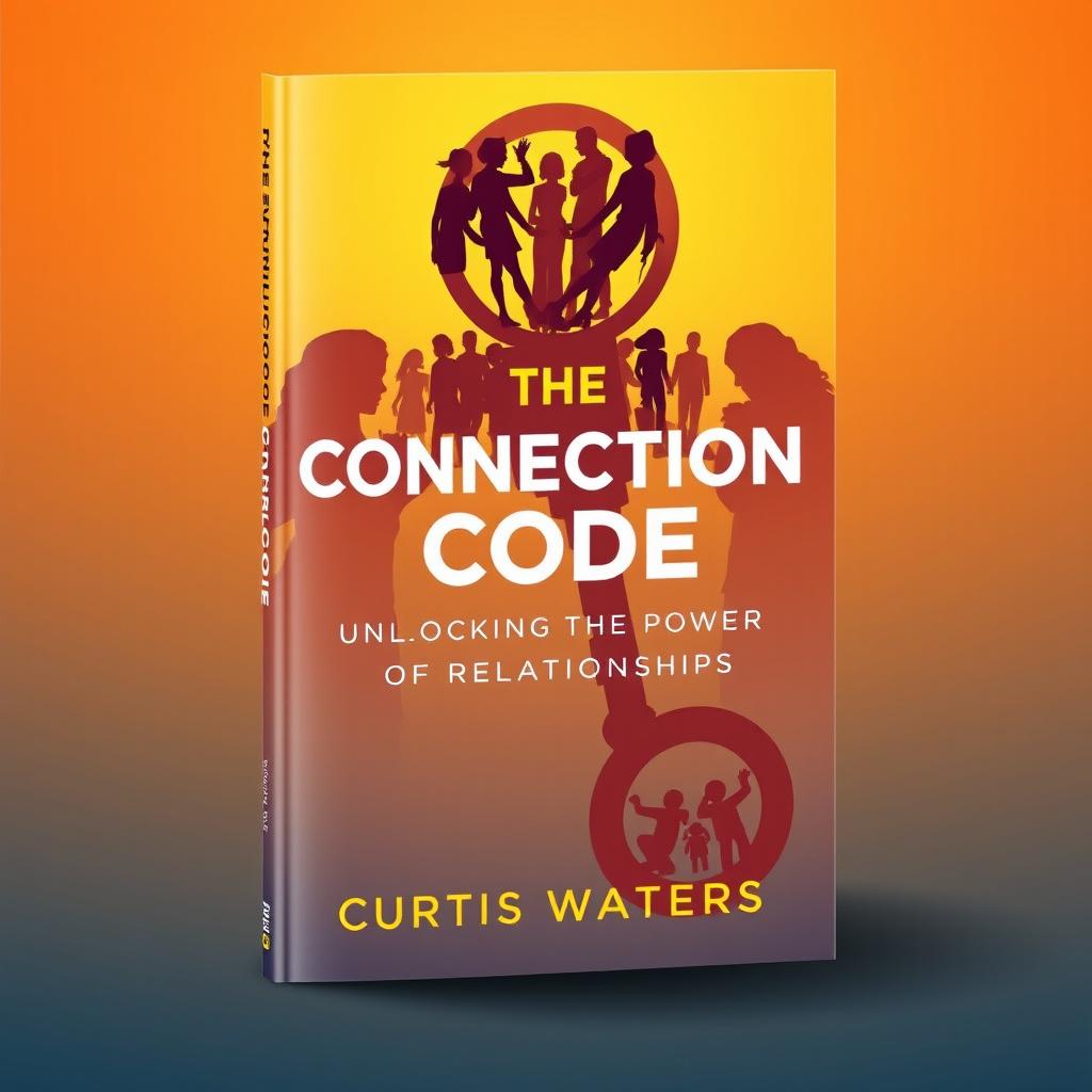 A captivating book cover design for 'The Connection Code: Unlocking the Power of Relationships' by Curtis Waters