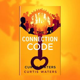 A captivating book cover design for 'The Connection Code: Unlocking the Power of Relationships' by Curtis Waters