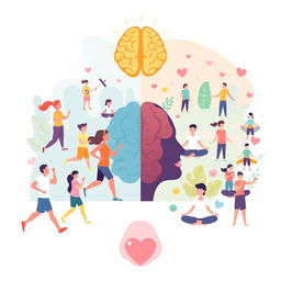 An insightful illustration highlighting the interconnectedness of mental and physical health