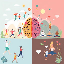 An insightful illustration highlighting the interconnectedness of mental and physical health