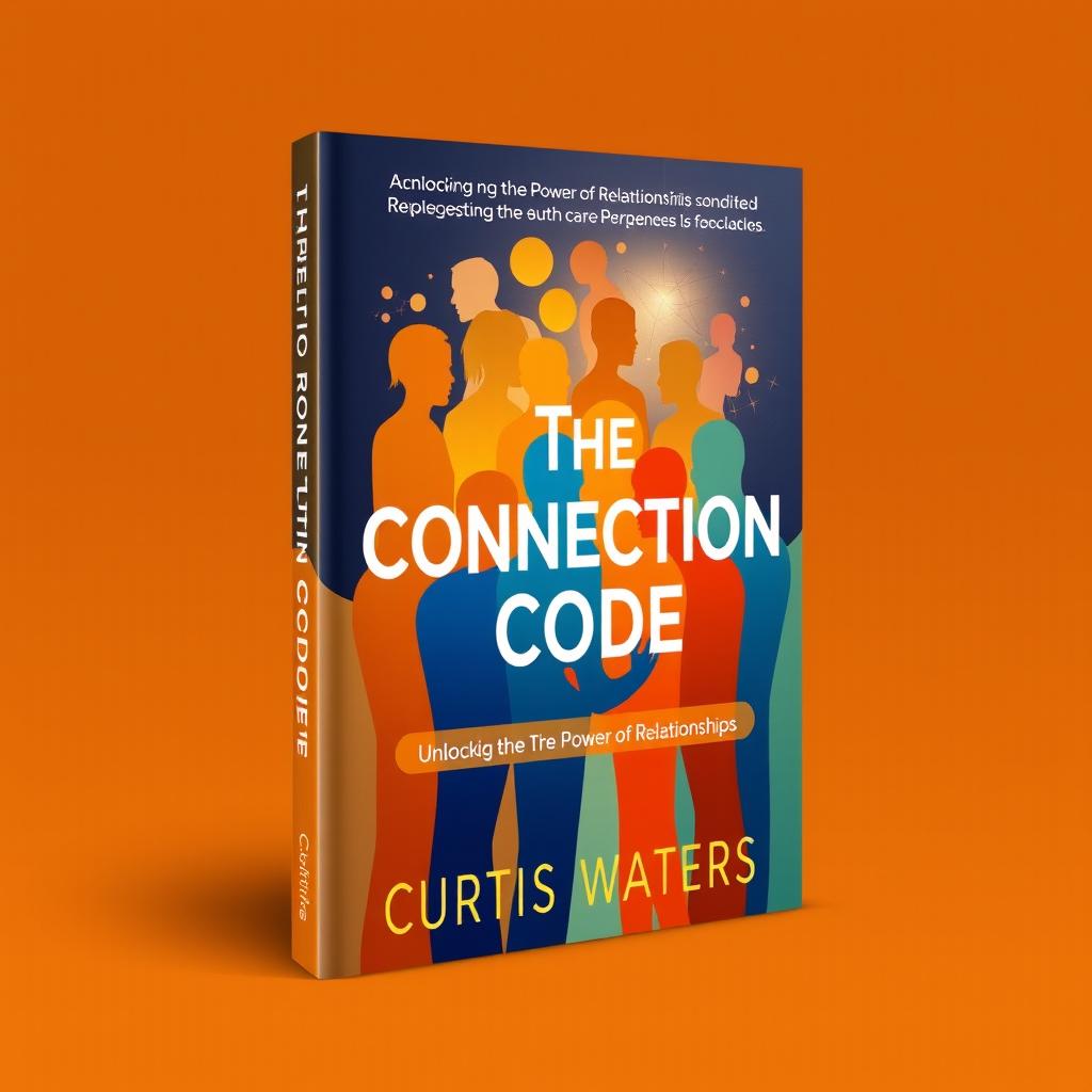 A visually striking book cover for 'The Connection Code: Unlocking the Power of Relationships' by Curtis Waters