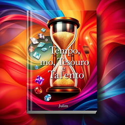 A beautifully designed book cover for 'Tempo, Tesouro e Talento'