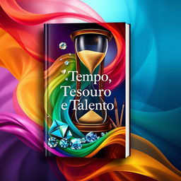 A beautifully designed book cover for 'Tempo, Tesouro e Talento'