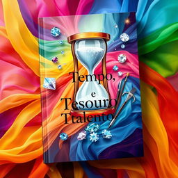 A beautifully designed book cover for 'Tempo, Tesouro e Talento'