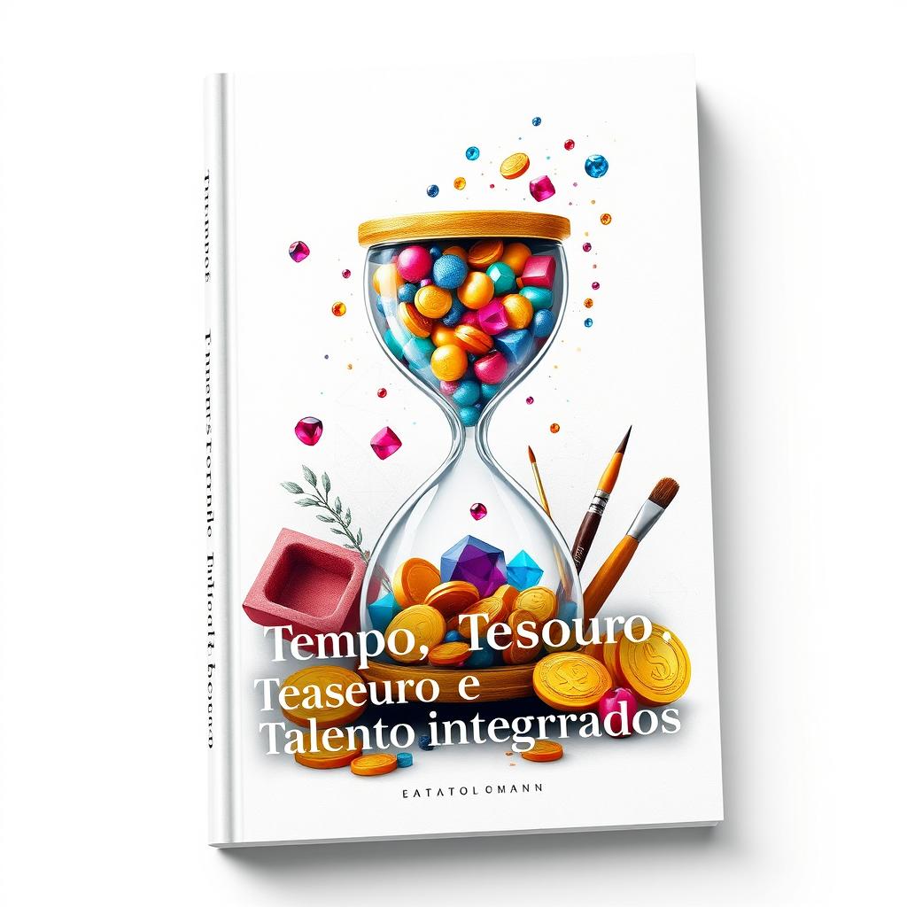 A beautifully designed book cover for 'Tempo, Tesouro e Talento Integrados'