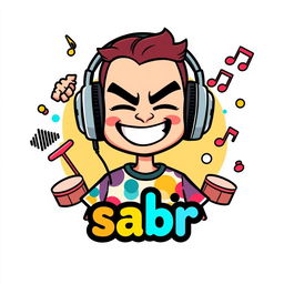 A cheeky and playful avatar for a beatmaker, incorporating fun visual elements that convey a sense of humor and creativity