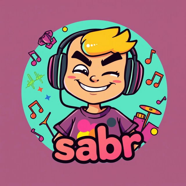 A cheeky and playful avatar for a beatmaker, incorporating fun visual elements that convey a sense of humor and creativity