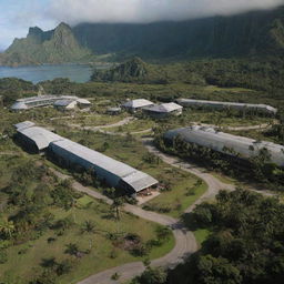 The landscape of Isla Nublar grows more complex with the addition of the visitor center. There stands John Hammond, near the grand entrance of this state-of-the-art facility, a crown jewel of his Jurassic Park