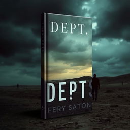 A book cover for 'Depths' featuring a solitary figure standing in a desolate landscape, capturing the essence of emotional weight and introspection