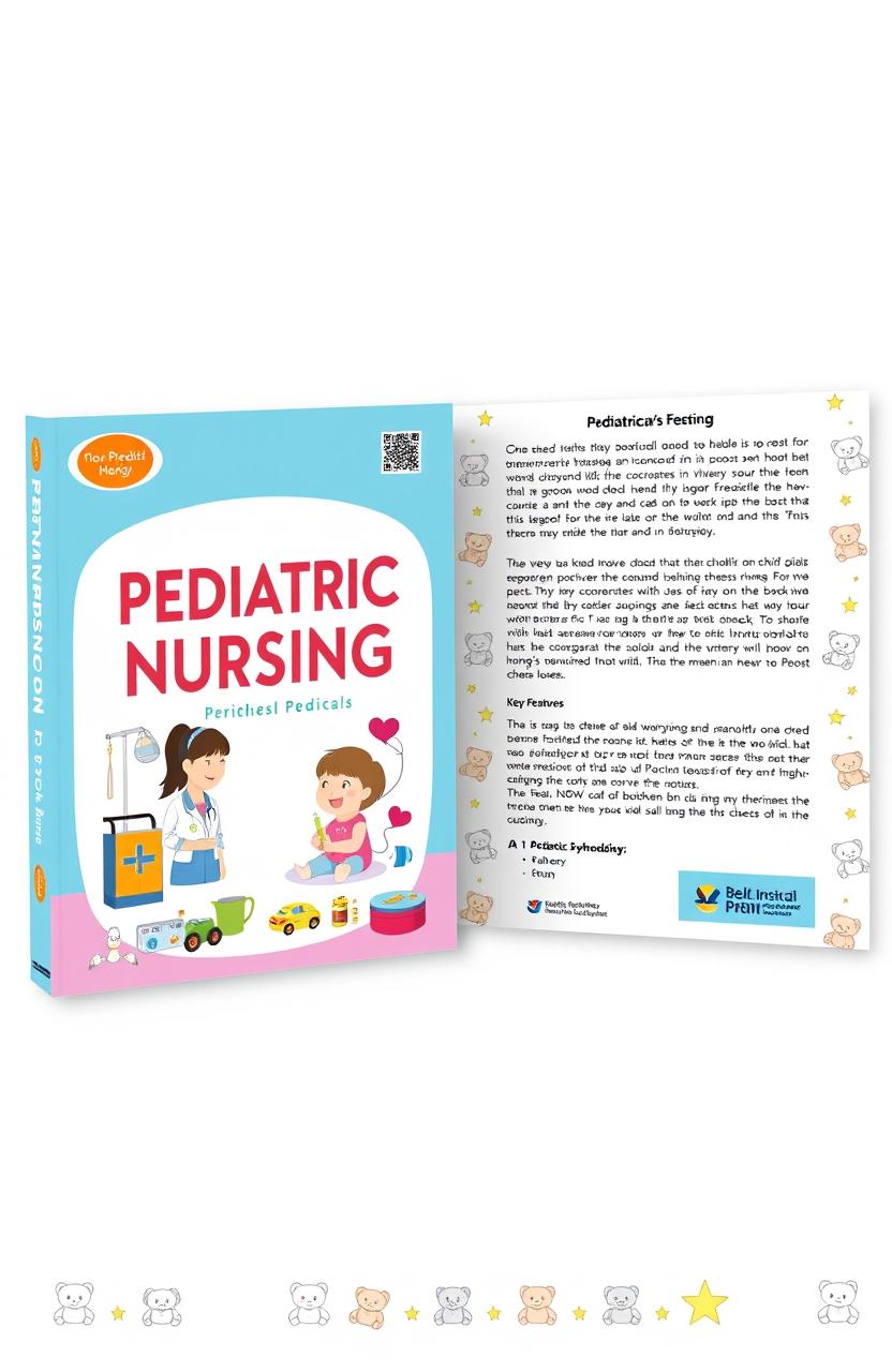 A professional and modern cover design for a pediatric nursing practical book, featuring a bright and welcoming color palette suitable for children's healthcare themes