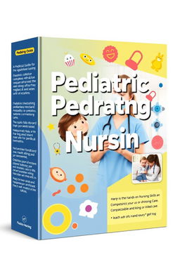 A unique and vibrant cover design for a pediatric nursing practical book targeted towards university students